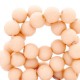 Acrylic beads 6mm round Matt Peachy rose